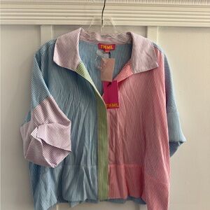 THML Pastel Striped Blouse